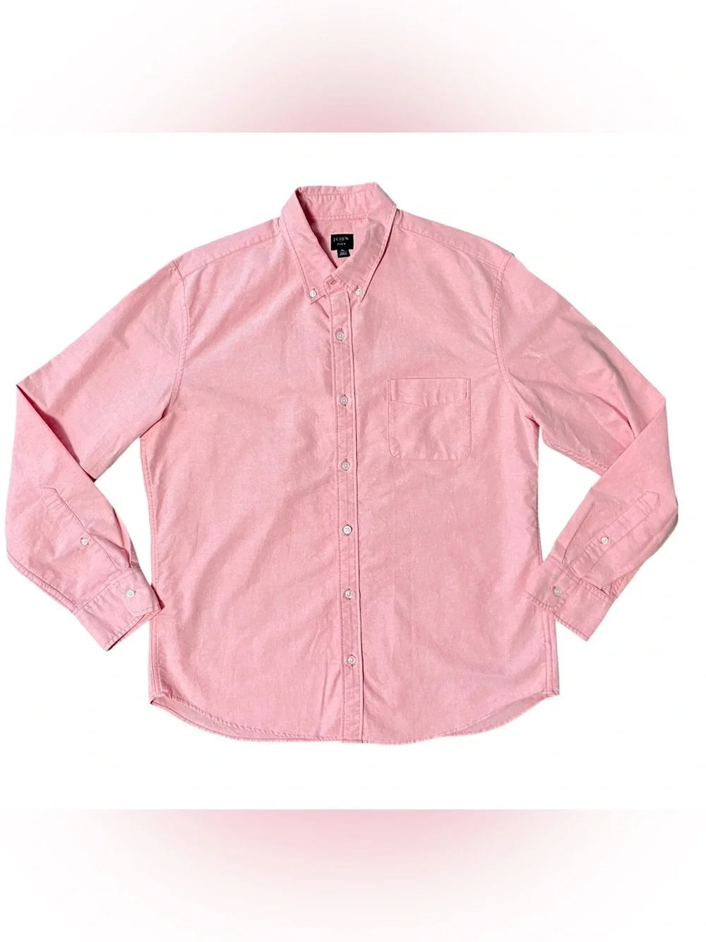 J.Crew Flex Mens XL Salmon Pink Oxford Button Down Shirt Long Sleeve